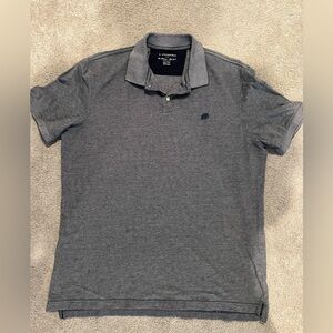 Bannana Republic Men's Gray Short Sleeve Polo Shirt